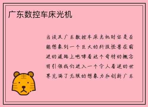 广东数控车床光机